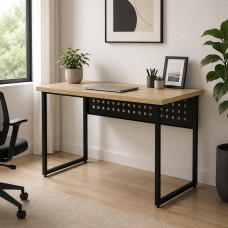 Стол письменный Майк Ferrum-decor 75x100x60 Черный металл ДСП Дуб Кремона Торро 32 мм (FRD-108336)