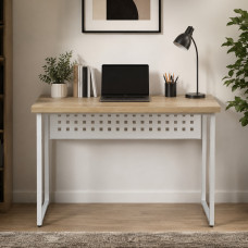 Стол письменный Майк Ferrum-decor 75x140x70 Белый металл ДСП Дуб Кремона Торро 32 мм (FRD-108367)