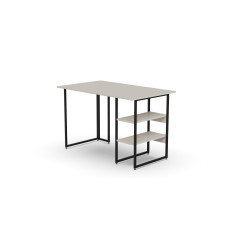 Стол письменный Кевин Ferrum-decor 75x140x70 Черный металл ДСП Кашемир 16 мм (FRD-108147)