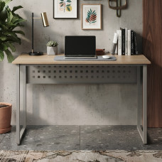 Стол письменный Майк Ferrum-decor 75x140x70 Серый металл ДСП Дуб Кремона Торро 32 мм (FRD-108368)