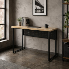 Стол письменный Майк Ferrum-decor 75x140x60 Черный металл ДСП Дуб Кремона Торро 32 мм (FRD-108348)