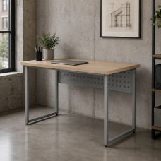 Стол письменный Майк Ferrum-decor 75x100x60 Серый металл ДСП Дуб Кремона Торро 32 мм (FRD-108338)