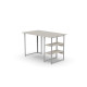 Стол письменный Кевин Ferrum-decor 75x140x70 Серый металл ДСП Кашемир 16 мм (FRD-108149) - фото 3