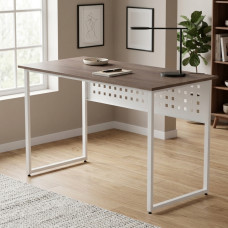 Стол письменный Майк Ferrum-decor 75x140x70 Белый металл ДСП Дуб Кремона Канолло 16 мм (FRD-108220)