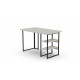 Стол письменный Кевин Ferrum-decor 75x140x70 Черный металл ДСП Кашемир 32 мм (FRD-108150) - фото 8