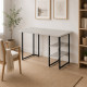 Стол письменный Кевин Ferrum-decor 75x140x70 Черный металл ДСП Кашемир 32 мм (FRD-108150) - фото 4