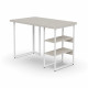 Стол письменный Кевин Ferrum-decor 75x140x70 Белый металл ДСП Кашемир 32 мм (FRD-108151) - фото 6