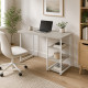 Стол письменный Кевин Ferrum-decor 75x140x70 Белый металл ДСП Кашемир 32 мм (FRD-108151) - фото 3