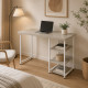 Стол письменный Кевин Ferrum-decor 75x140x70 Белый металл ДСП Кашемир 32 мм (FRD-108151) - фото 2