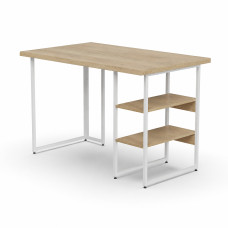 Стол письменный Кевин Ferrum-decor 75x120x70 Белый металл ДСП Дуб Кремона Торро 32 мм (FRD-108181)