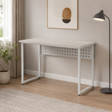 Стол письменный Майк Ferrum-decor 75x100x60 Белый металл ДСП Кашемир 32 мм (FRD-108301)