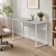 Стол письменный Майк Ferrum-decor 75x100x60 Белый металл ДСП Кашемир 32 мм (FRD-108301) - фото 3