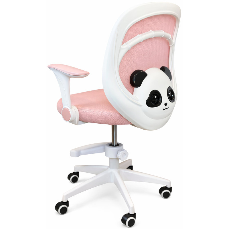 Крісло обертове дитяче з підставкою для ніг PERFECT KIDS PANDA PINK Perfect Home Рожевий (PFH-092111)