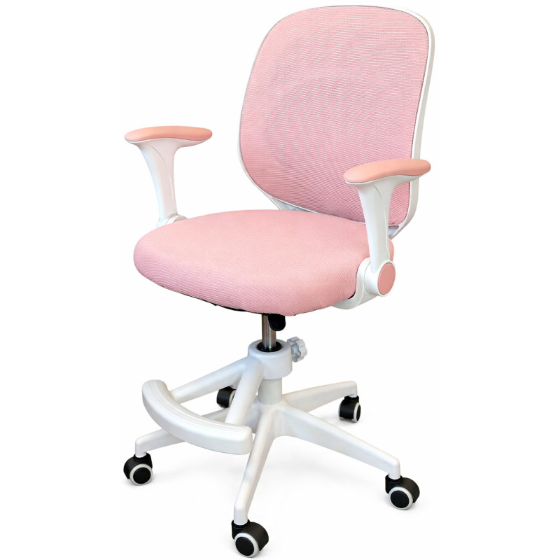 Крісло обертове дитяче з підставкою для ніг PERFECT KIDS PANDA PINK Perfect Home Рожевий (PFH-092111)
