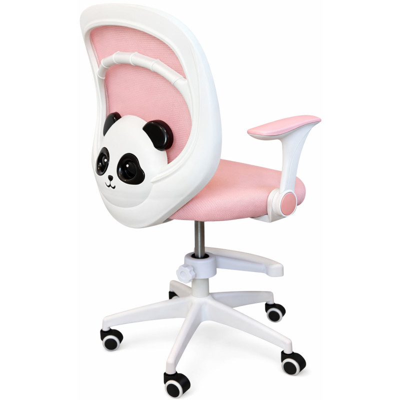 Крісло обертове дитяче з підставкою для ніг PERFECT KIDS PANDA PINK Perfect Home Рожевий (PFH-092111)