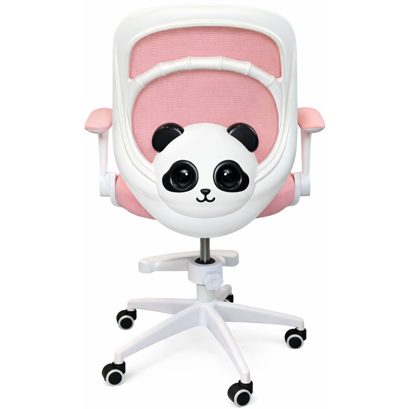 Крісло обертове дитяче з підставкою для ніг PERFECT KIDS PANDA PINK Perfect Home Рожевий (PFH-092111)