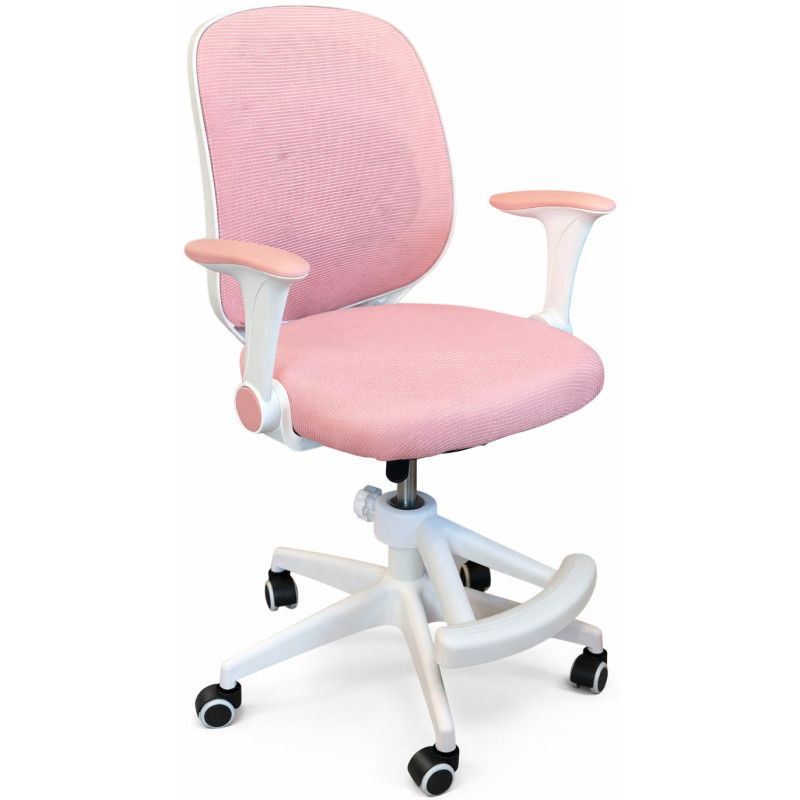 Крісло обертове дитяче з підставкою для ніг PERFECT KIDS PANDA PINK Perfect Home Рожевий (PFH-092111)