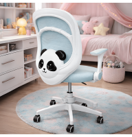 Крісло обертове дитяче з підставкою для ніг PERFECT KIDS PANDA GREEN Perfect Home Зелений (PFH-092112)