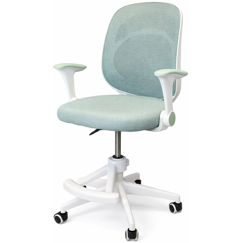 Крісло обертове дитяче з підставкою для ніг PERFECT KIDS PANDA GREEN Perfect Home Зелений (PFH-092112)