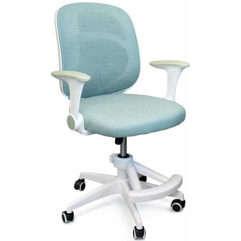 Крісло обертове дитяче з підставкою для ніг PERFECT KIDS PANDA GREEN Perfect Home Зелений (PFH-092112)