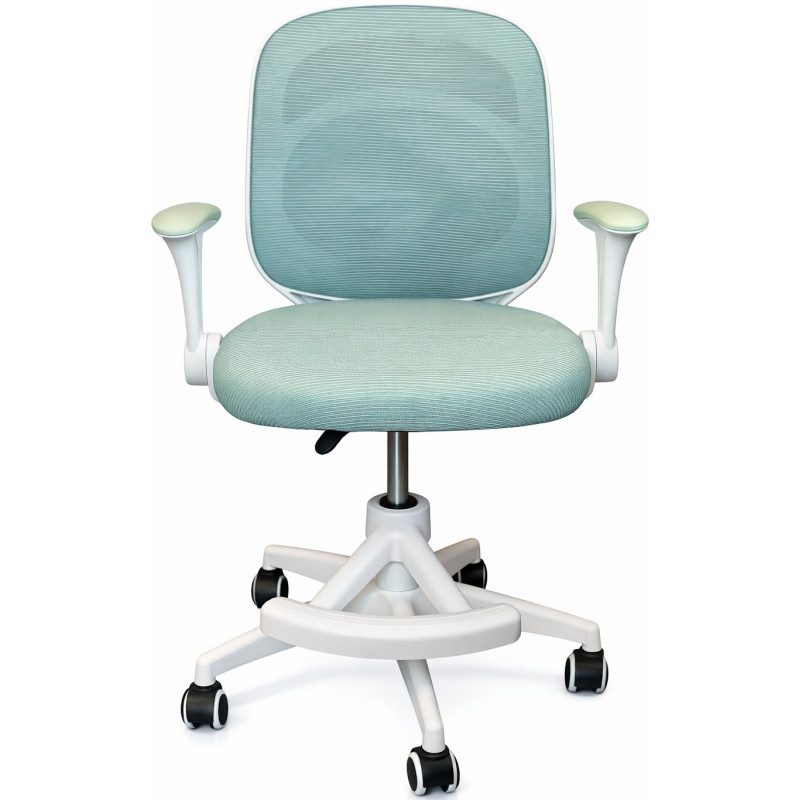 Крісло обертове дитяче з підставкою для ніг PERFECT KIDS PANDA GREEN Perfect Home Зелений (PFH-092112)
