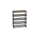 Полка для обуви Слайм 4 Ferrum-decor 820x630x260 Черный металл ДСП Дуб Сан-Марино 16 мм (FRD-106839) - фото 4