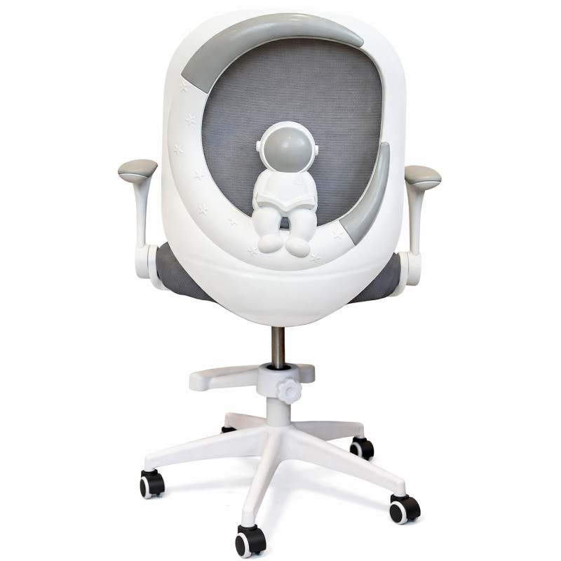 Крісло обертове дитяче з підставкою для ніг PERFECT KIDS ASTRONAUT GRAY Perfect Home Сірий (PFH-092113)