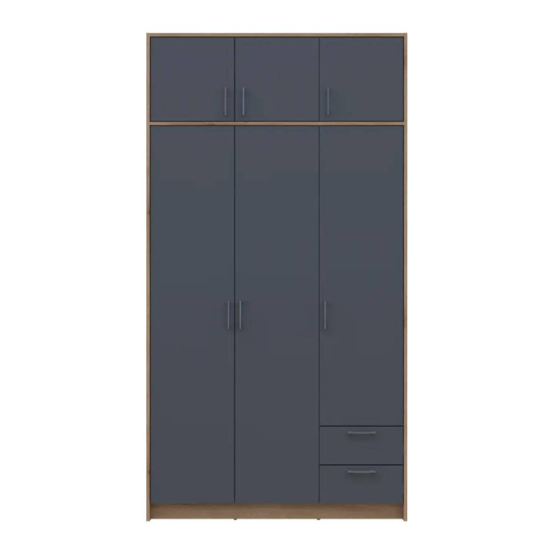 Антресоль Doros Ронди Дуб Артизан/Графит 3 ДСП 121х52х41 (DRS-011605)