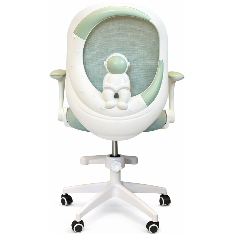 Крісло обертове дитяче з підставкою для ніг PERFECT KIDS ASTRONAUT GREEN Perfect Home Зелений (PFH-092114)