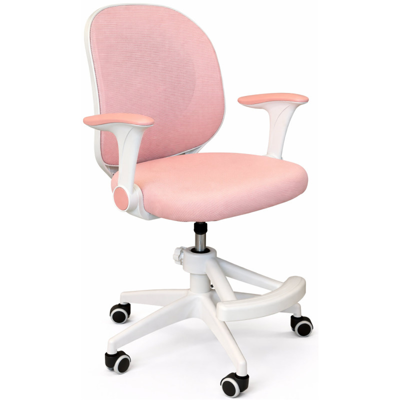 Крісло обертове дитяче з підставкою для ніг PERFECT KIDS ASTRONAUT PINK Perfect Home Рожевий (PFH-092115)