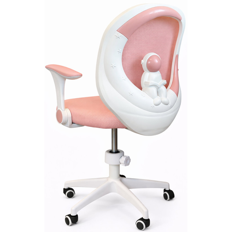 Крісло обертове дитяче з підставкою для ніг PERFECT KIDS ASTRONAUT PINK Perfect Home Рожевий (PFH-092115)