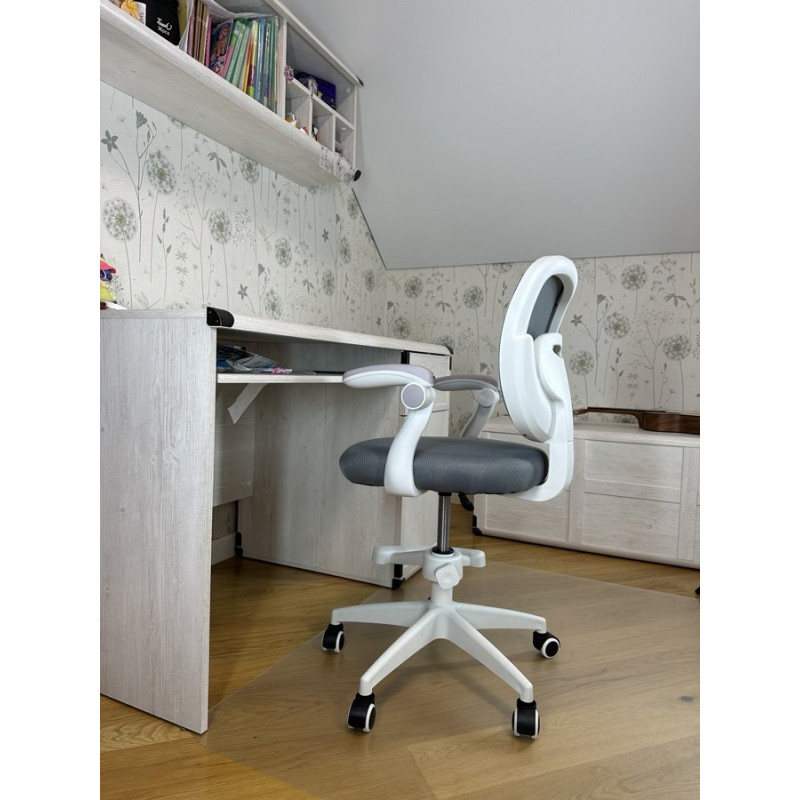 Крісло обертове дитяче з підставкою для ніг PERFECT KIDS GRAY Perfect Home Сірий (PFH-092117)