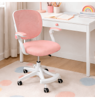 Крісло обертове дитяче з підставкою для ніг PERFECT KIDS PINK Perfect Home Рожевий (PFH-092118)