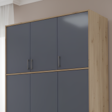 Антресоль высокая Doros Ронди Дуб Артизан/Графит 3 ДСП 121х52х65 (DRS-011906)