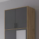 Антресоль высокая Doros Ронди Дуб Артизан/Графит 2 ДСП 82х52х65 (DRS-011905) - фото 12