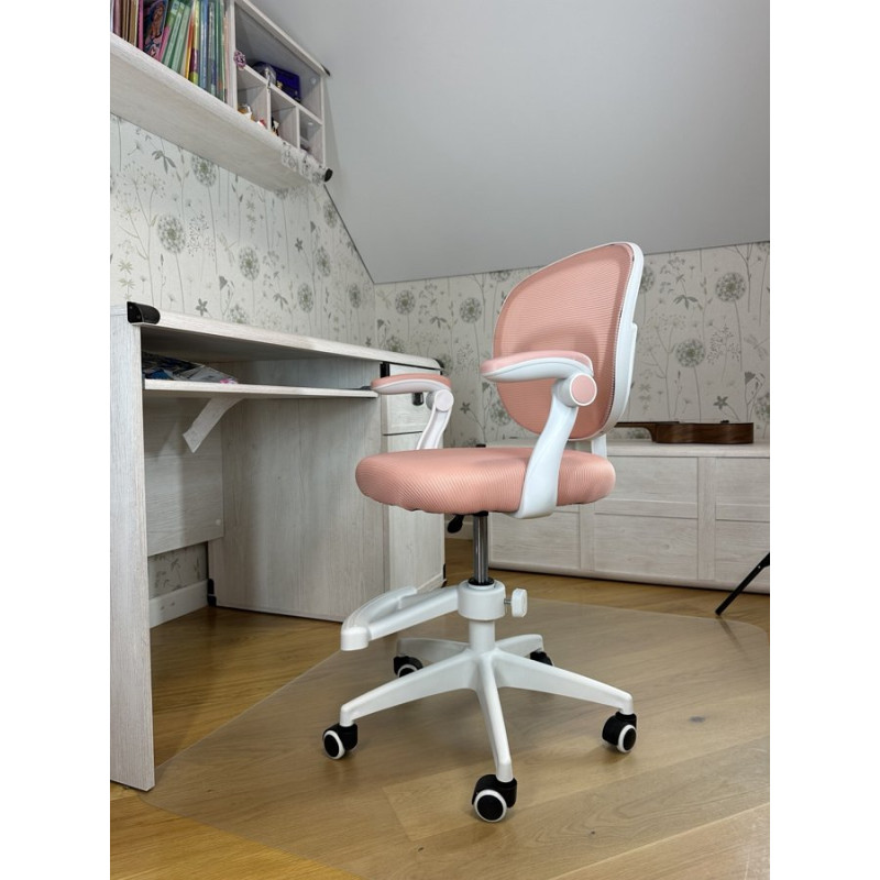 Крісло обертове дитяче з підставкою для ніг PERFECT KIDS PINK Perfect Home Рожевий (PFH-092118)