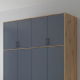 Антресоль высокая Doros Ронди Дуб Артизан/Графит 4 ДСП 160х52х65 (DRS-011907) - фото 1