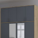Антресоль высокая Doros Ронди Дуб Артизан/Графит 4 ДСП 160х52х65 (DRS-011907) - фото 12