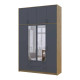 Антресоль высокая Doros Ронди Дуб Артизан/Графит 4 ДСП 160х52х65 (DRS-011907) - фото 6