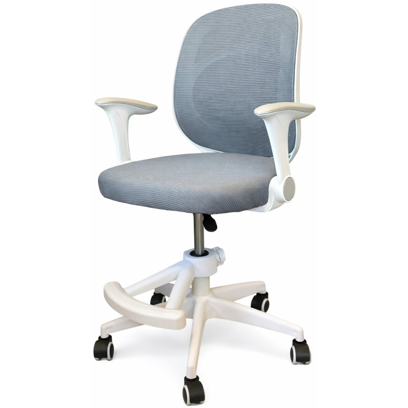 Крісло обертове дитяче з підставкою для ніг PERFECT KIDS PANDA GRAY Perfect Home Сірий (PFH-092110)