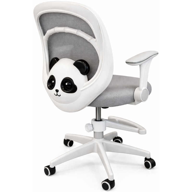 Крісло обертове дитяче з підставкою для ніг PERFECT KIDS PANDA GRAY Perfect Home Сірий (PFH-092110)