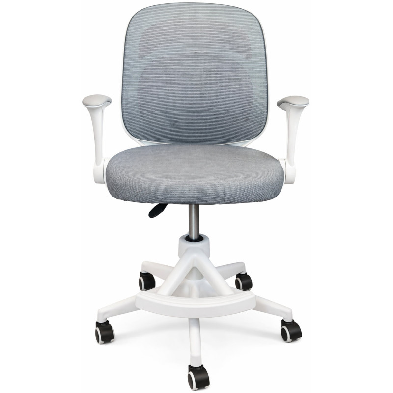 Крісло обертове дитяче з підставкою для ніг PERFECT KIDS PANDA GRAY Perfect Home Сірий (PFH-092110)