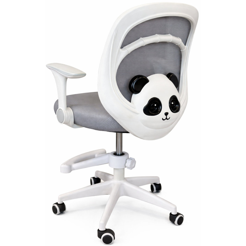 Крісло обертове дитяче з підставкою для ніг PERFECT KIDS PANDA GRAY Perfect Home Сірий (PFH-092110)