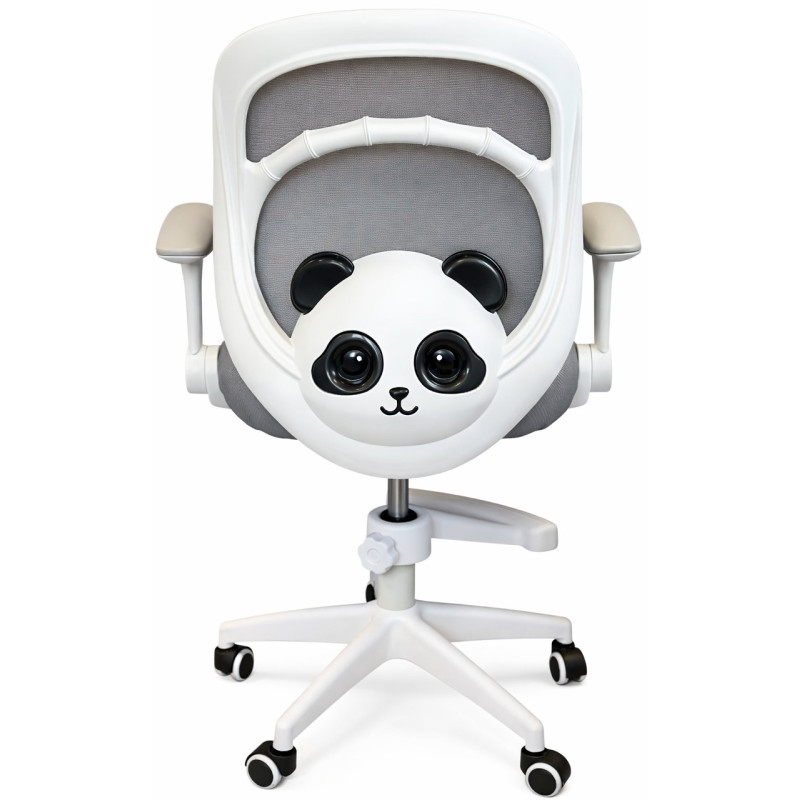 Крісло обертове дитяче з підставкою для ніг PERFECT KIDS PANDA GRAY Perfect Home Сірий (PFH-092110)