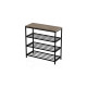 Полка для обуви Слайм 3 Ferrum-decor 635x630x260 Черный металл ДСП Дуб Сан-Марино 16 мм (FRD-106837) - фото 6