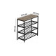 Полка для обуви Слайм 3 Ferrum-decor 635x630x260 Черный металл ДСП Дуб Сан-Марино 16 мм (FRD-106837) - фото 5