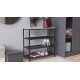 Полка для обуви Слайм 3 Ferrum-decor 635x630x260 Черный металл ДСП Дуб Сан-Марино 16 мм (FRD-106837) - фото 4