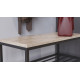 Полка для обуви Слайм 3 Ferrum-decor 635x630x260 Черный металл ДСП Дуб Сан-Марино 16 мм (FRD-106837) - фото 3