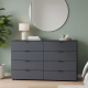 Комод Doros Рон 8 Графит 8 Ящичков 130х38х81 (DRS-011775) - фото 1