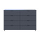 Комод Doros Рон 8 Графит 8 Ящичков 130х38х81 (DRS-011775) - фото 2